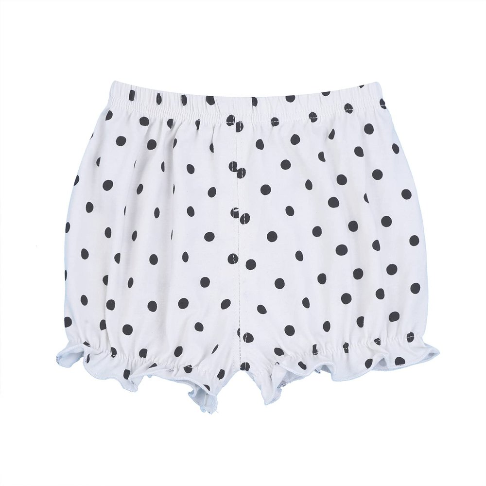 Yeahdor Infant Baby Girls Cotton Bloomer Shorts Diaper Cover Underwear Loose Harem Pants Beach Shorts Polka Dots White 2-3 Years