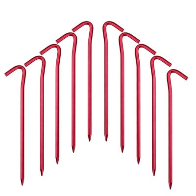 10 Packs Outdoors Tent Stakes Pegs,Ultralight Hook Tent Pegs Canopy Stakes Tent Pegs Beach Tent Stakes DaJiKan