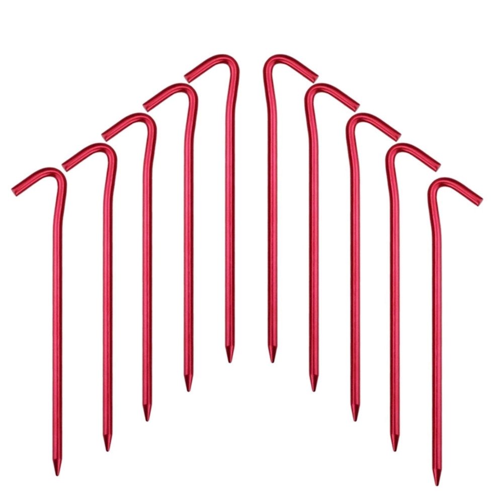 10 Packs Outdoors Tent Stakes Pegs,Ultralight Hook Tent Pegs Canopy Stakes Tent Pegs Beach Tent Stakes DaJiKan