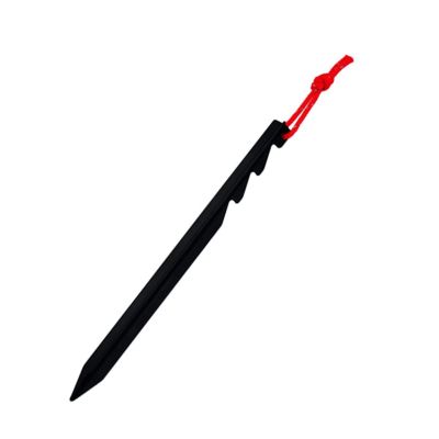 20pcs Metal Outdoor Tent Camping Rope Nails Tent Accessories Equipment Aluminum Alloy Tent Pegs Tent Nail 18cm DaJiKan (Color : Black1)