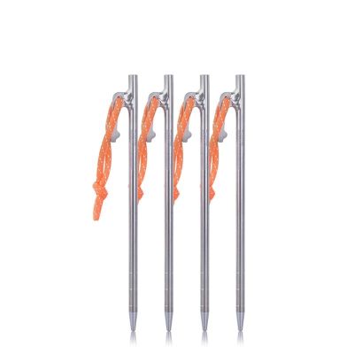 Titanium Tent Pegs Camping Tent Nails Stakes Heavy Duty Ground Pin Tent Accessories for Hard Ground 4/6pcs DaJiKan (Color : Ti1564BS 4Pcs 20cm)