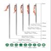 Titanium Tent Pegs Camping Tent Nails Stakes Heavy Duty Ground Pin Tent Accessories for Hard Ground 4/6pcs DaJiKan (Color : Ti1564BS 4Pcs 20cm) view 2