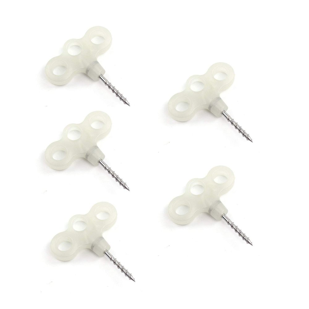 5Pcs Hiking Camping Accessories Pegs Screw Spike Hook Rope Buckle Travel Ground Pin Outdoor Equipment Night Vision Tent Nail DaJiKan