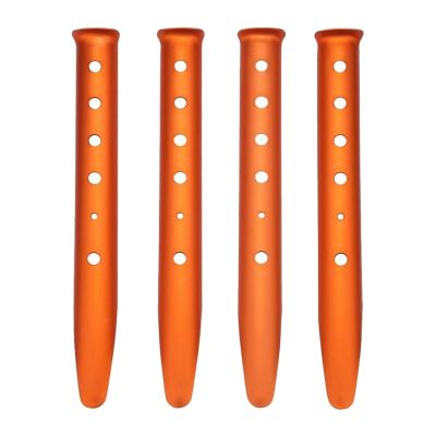 4Pcs Aluminum Tent Stakes Pegs in Snow and Sand Tent for Camping Boating Hiking Backpacking Picnic Shelter Shade Canopy DaJiKan