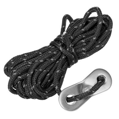 6pcs Multiuse Colorful Tent Hang Lanyard Tent Rope Cord 3mm 13ft Tent Cord Tensioner Set Reflective Rope Adjust Camping Canopy DaJiKan (Color : Black)