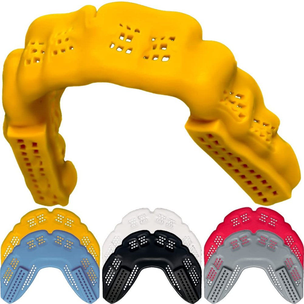 Bulletproof: Worlds Thinnest Most Breathable Mouthguard is 3X Stronger! BJJ Lacrosse Football Basketball MMA Wrestling Hockey Rugby Boxing Men Sports Mouth Guard Grinding Teeth Adult Youth Braces