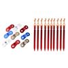 10 PCS Tent Stakes with Rope Tent Accessories Camping Equipment Outdoor Travel 18cm Tent Pegs Nail DaJiKan (Color : Buckle and Nails) view 1