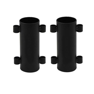 Awning Rod Holder Outdoor Camping Canopy Rod Iron Holder Fixed Tube Reinforced Windproof Tent Awning Pole Accessories DaJiKan (Color : 2PCS)