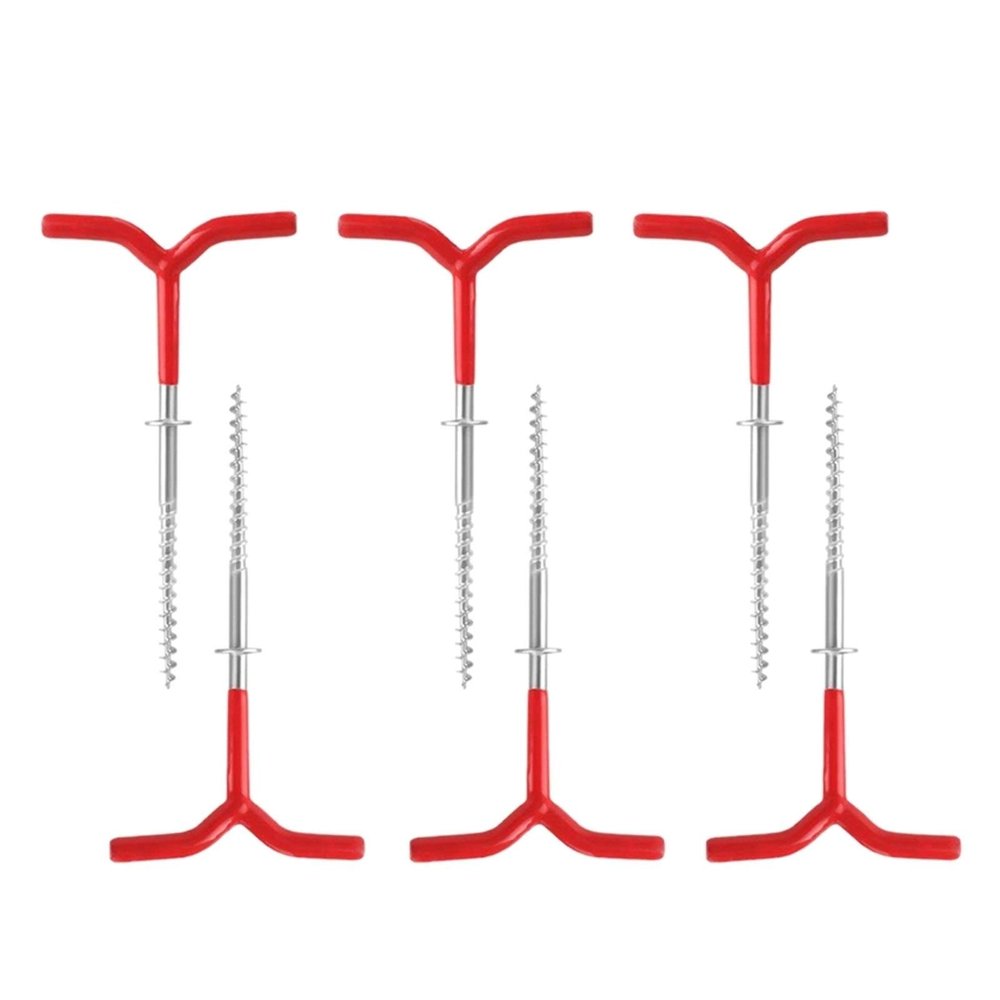 6 Packs Outdoors Tent Stakes Pegs,Ultralight Hook Tent Pegs Canopy Stakes Tent Pegs Beach Tent Stakes DaJiKan