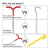 6 Packs Outdoors Tent Stakes Pegs,Ultralight Hook Tent Pegs Canopy Stakes Tent Pegs Beach Tent Stakes DaJiKan view 4