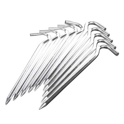 18cm Long Metal Tent Pegs Heavy Duty Ground Camping/Gazebo/Tent/Awnings, 10 Pegs DaJiKan