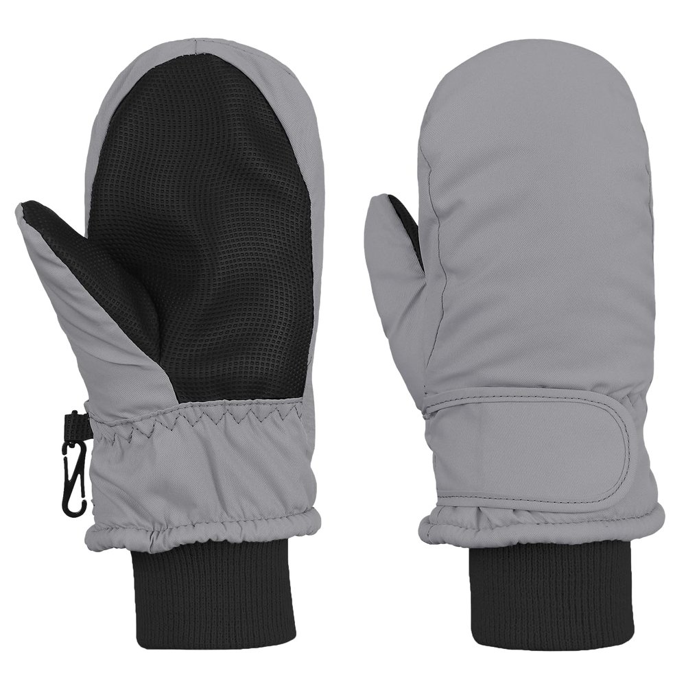 American Trends Toddler Mittens Boys Snow Waterproof Ski Mitten Fleece Warm Winter Kids Gloves for Baby Boy Girl Grey M