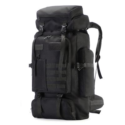 FLYKEPER 75L Hiking Backpack Outdoor Trekking Bag Lightweight Waterproof Bag Ski Backpack Tactical Backpack, New Black