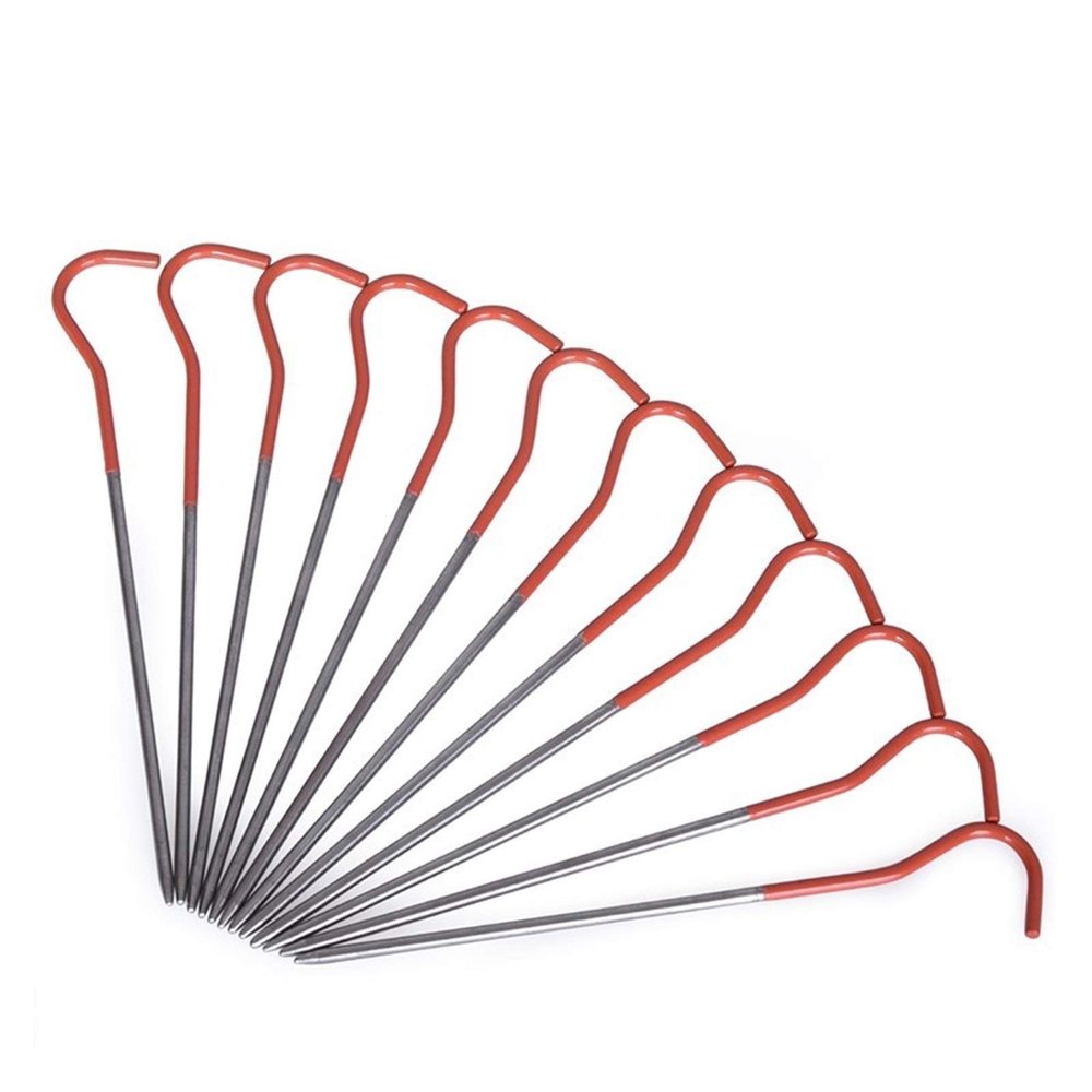 Titanium Alloy Tent Pegs Camping Tent Stakes Portable Canopy Nail Ground Pin Tent Accessories DaJiKan (Color : 3mm 12pcs)