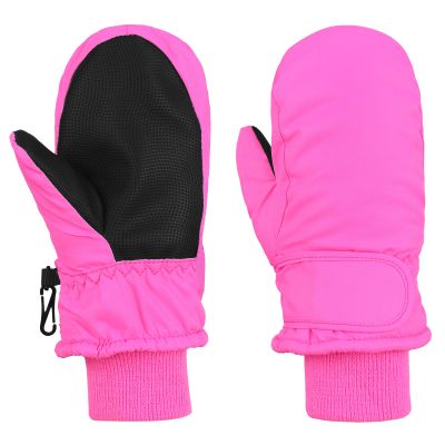 American Trends Toddler Mittens Boys Snow Waterproof Ski Mitten Fleece Warm Winter Kids Gloves for Baby Boy Girl Rose Red S