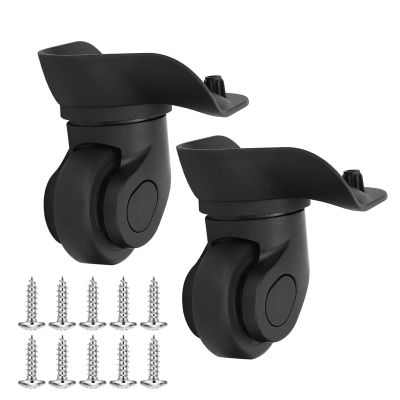 1 Pair A03 Rotator Luggage Mute Wheel, Replacement Plastic Luggage Wheels, Suitcase Wheels for Luggage Suitcase Trolley 360 Degree Rotation 3.6x3.7x3.4 Inch