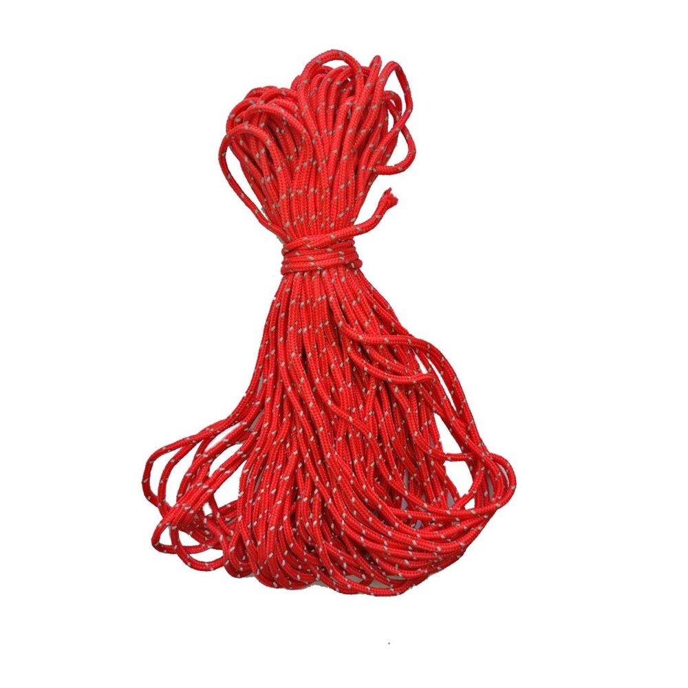 20m 2mm Reflective Tent Cord Rope Camping Awning Rope Runner Guy Line DaJiKan (Color : Red 1)