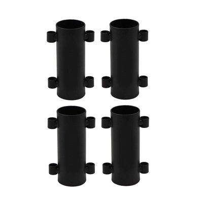 Awning Rod Holder Outdoor Camping Canopy Rod Iron Holder Fixed Tube Reinforced Windproof Tent Awning Pole Accessories DaJiKan (Color : 4PCS)