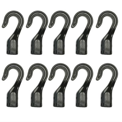 10 20PC Open End Cord Hooks Snap Rowing Boat Kayak Motorcycle Rope Buckle Camping Tent Hook for Bungee Shock Elastic Cord Straps DaJiKan (Color : 10PC)
