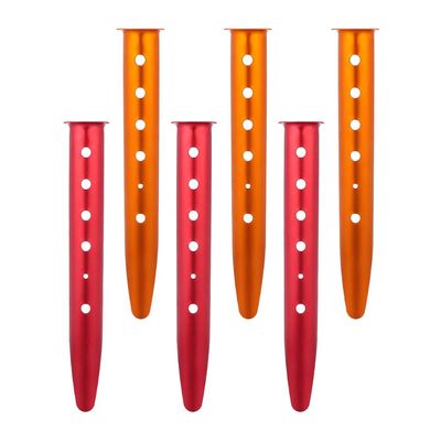 6pcs Portable Tent Stakes for Camping Beach and Outdoor Use Aluminium Alloy Pegs for Sand Grass and Ground Fixing Strong and Stable Tent Anchors