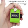 Eliamo 12 Pcs Hand Tally Counter 4-Digit Lap Counter Clicker, Manual Mechanical Handheld Pitch Click Counter with Finger Ring for School Golf & Knitting Row Croche, Green view 4
