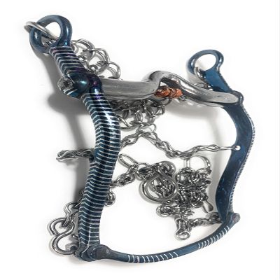 5 1/4" Mexican Blue Horse Bit, Freno Charro Azul