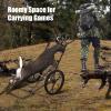Tangkula Folding Deer Cart, 500lbs Heavy Duty Steel Hunting Game Cart with 2 Wear-Resistant Rubber Wheels, Utility Gear Hauler Cart for Hunting, Hauling Game, Hunting Equipment (Brown) view 2