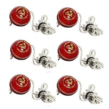 CW Hanging Cricket Ball Cricket Practice Pack of 12 Synthetic & Leather Balls