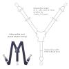 Kajeer Suspenders for Boys with Bow Tie, Elastic Adjustable Y Back with Bow Tie Set (Navy Blue, L-85CM) view 2