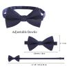 Kajeer Suspenders for Boys with Bow Tie, Elastic Adjustable Y Back with Bow Tie Set (Navy Blue, L-85CM) view 3