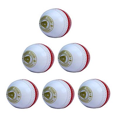 CW Spin/Incredible Poly Soft Ball in White & Red Color (in Pack of 12)