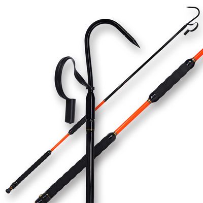 Fiblink Fishing Gaff Fiberglass Handle Stainless Steel Hooked Gaff (3& 5& 6& 7', 66 lb Test) (Lenght: 6')