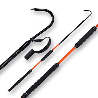 Fiblink Fishing Gaff Fiberglass Handle Stainless Steel Hooked Gaff (3& 5& 6& 7', 66 lb Test) (Lenght: 5')