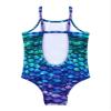 Kaerm Kids Girls One Piece Ruffled Rash Guard Monokini Swimwear Cartoon Swimming Camisole Bodysuit Purple&Green Fish Scales 12 Years view 4