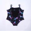 Kaerm Kids Girls One Piece Ruffled Rash Guard Monokini Swimwear Cartoon Swimming Camisole Bodysuit Black Horse 6 Years view 4