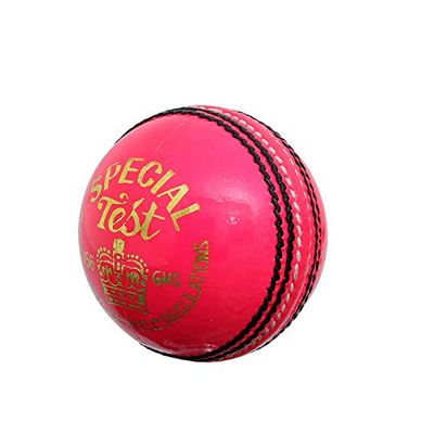 CW Special Test Pink Leather Cricket Ball Four (4) Cut Piece Men Club Matches Maximum Overs Practice One Piece 156gm