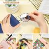 FINTIE Soft Eyeglasses Case with Cleaning Cloth, Portable Squeeze Top Vegan Leather Glasses Pouch, Sunglasses Eyewear Bag, Navy Blue view 4