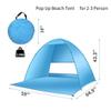 Pop Up Beach Tent for 2-3 Person UPF 50+ UV Sun Protection Beach Shade Tent Pop Up Sun Shelter with Carry Bag and Stakes for Beach, Park, Camping (Large) view 2