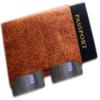 Passport Wallet Ultra Slim Minimalist RFID Blocking thin lightweight Tyvek (Brown Leather) view 1