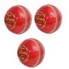 CW Maestro Red Cricket Ball 4Piece Cork Balls Cricket Set Pack of 12 Seasoned Cricket Leather Ball Youth - Adult Weight 156gm view 1