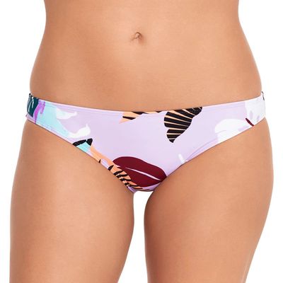 Salt + Cove Just Fronds Cinched-Back Hipster Bikini Bottoms- Lavender Size XS