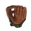 HB1 Pigskin Sports Genuine Leather Baseball Gloves for Adults Youth Train Thicken Field Pitcher Strong and Not Deformed Softball Gloves,Brown,11.5in view 1
