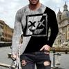 ITISME Mens Long Sleeve Graphic Tees Plus Size Fashion Designer 3D Printed T Shirts Crew Neck Slim Fit Vintage Casual Shirts Funny Lightweight Hip Hop Cheap Undershirt Tees Tops Streetwear Christmas view 3