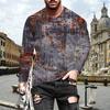 ITISME Mens Long Sleeve Graphic Tees Plus Size Fashion Designer 3D Printed Crewneck Slim Fit Vintage Lounge Shirts Funny Lightweight Hip Hop Cheap Xmas Undershirt Tees Tops Streetwear, 4X-Large view 3