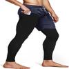 Aolesy Men's 2 in 1 Running Pants, Gym Workout Compression Pants for Men Training Athletic Pants Navyblue view 2