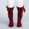 Duoremi Infants Baby Girls Soft Princess Bowknot Knitted Dress Socks Over Knee High Stockings Red 3-5 Years view 2