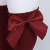 Duoremi Infants Baby Girls Soft Princess Bowknot Knitted Dress Socks Over Knee High Stockings Red 3-5 Years view 4