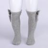 Duoremi Infants Baby Girls Soft Princess Bowknot Knitted Dress Socks Over Knee High Stockings Gray 0-12 Months view 3