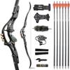 AMEYXGS Archery 62" Takedown Recurve Bow and Arrows Set 30-60lbs Hunting Bow Metal Riser Longbow for Outdoor Shooting Shooting Right Hand (40lbs) view 1