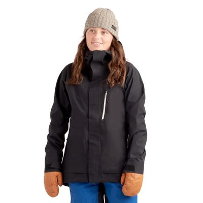 Dakine Womens Stoker Gore-Tex 3-Layer Ski/Snowboard Winter Jacket, Black, Small